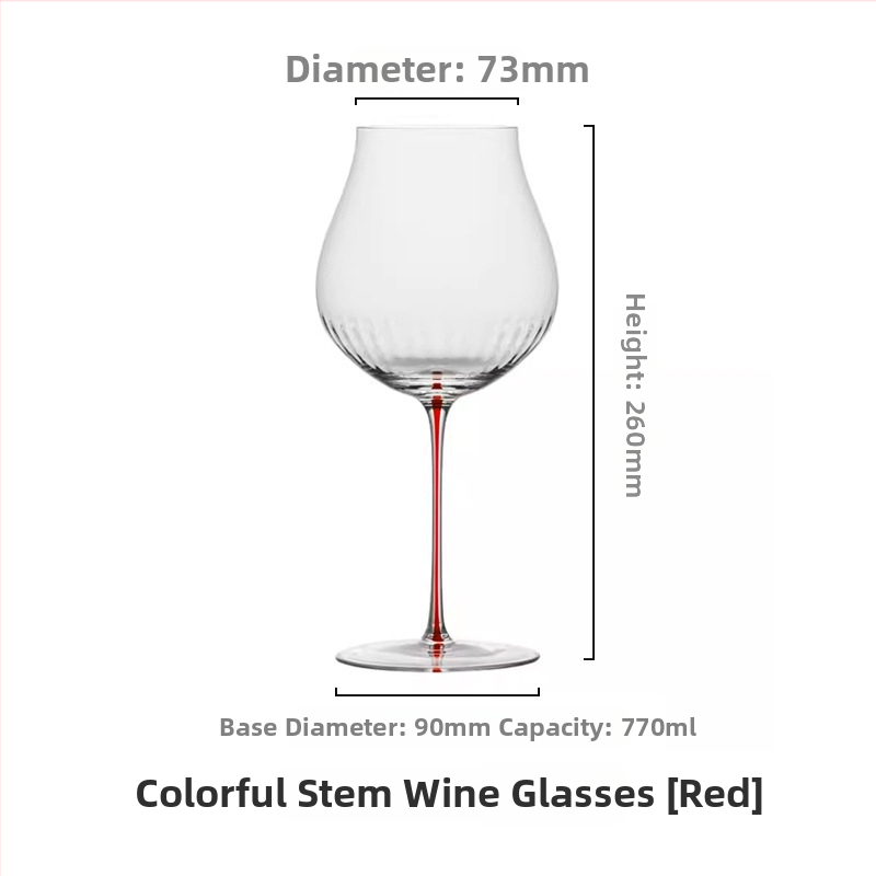 Pahar de vin roșu Bordeaux, stil Nordic, cu corp proeminent, cristal, pentru uz casnic, capacitate 501–600 ml