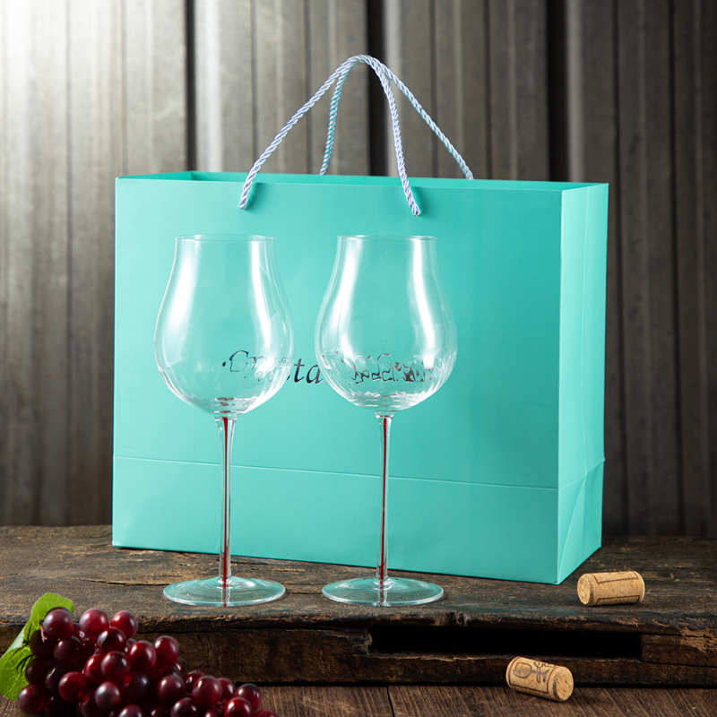 Pahar de vin roșu Bordeaux, stil Nordic, cu corp proeminent, cristal, pentru uz casnic, capacitate 501–600 ml