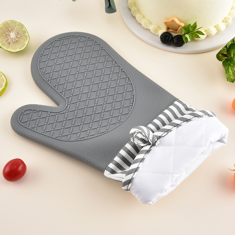 Mănuși din silicon rezistente la temperatură, stil nordic, pentru cuptor, mănuși de bucătărie groase