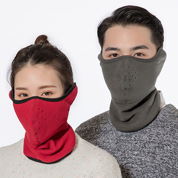 Zimska topla maska za zaštitu vrata i ušiju, potpuno pokrivanje, unisex za vožnju biciklom, 3u1 maska od polar fleece