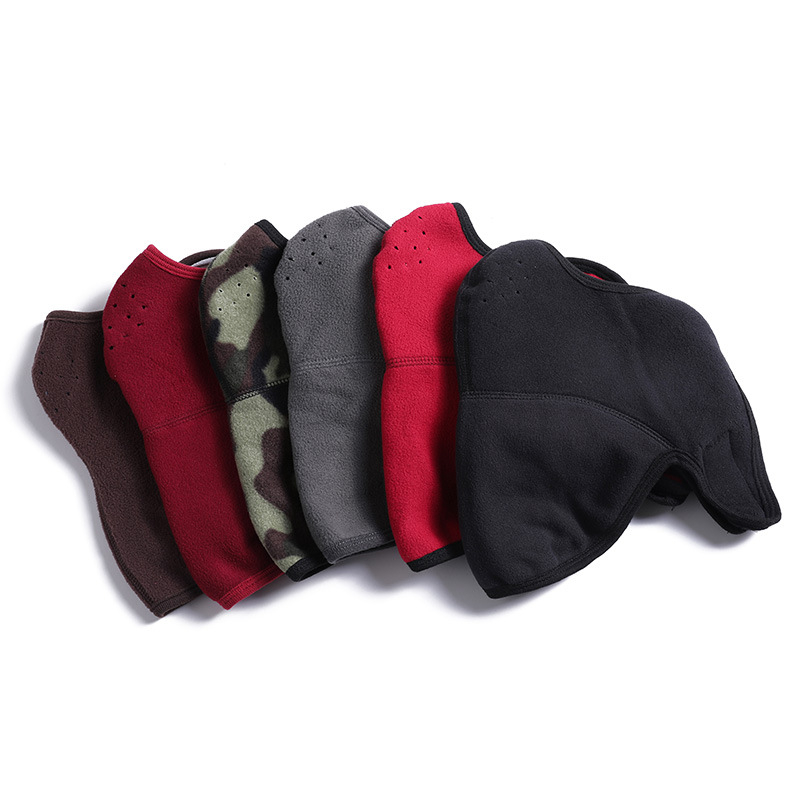Zimska topla maska za zaštitu vrata i ušiju, potpuno pokrivanje, unisex za vožnju biciklom, 3u1 maska od polar fleece