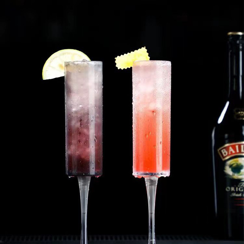 Pahar de șampanie din plastic, 180 ml – pahar de cocktail pentru petreceri și baruri