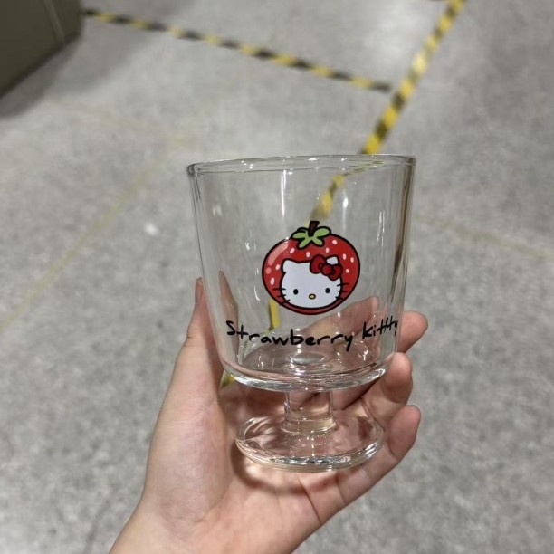 Goblet din sticlă cu model floral, rezistent la temperaturi înalte, pentru cafea, suc și apă