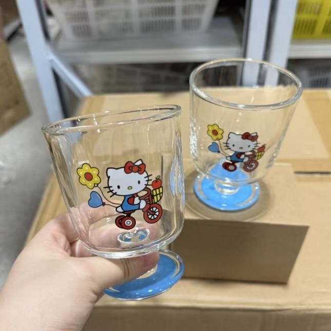 Goblet din sticlă cu model floral, rezistent la temperaturi înalte, pentru cafea, suc și apă