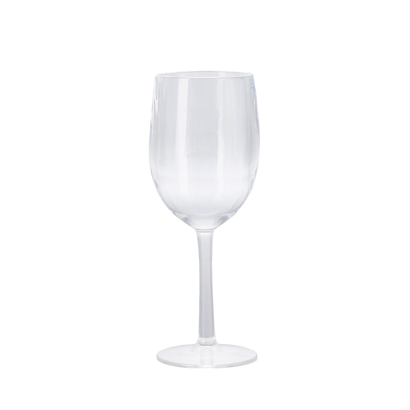 Pahar de vin din plastic acrilic PS, pentru uz casnic și restaurant, transparent, cu picior, rezistent la căderi