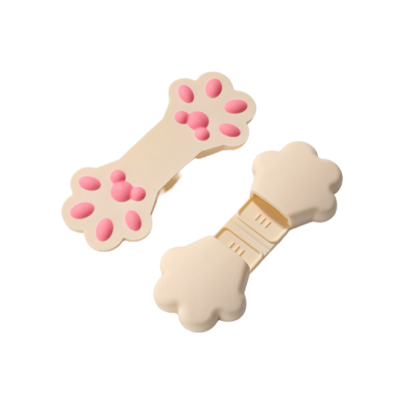 Protector deget din silicon, design labă de pisică, accesoriu bucătărie rezistent la căldură pentru cuptor cu microunde, rezistent la ulei și murdărie, anti-arsuri, clips pentru cartofi
