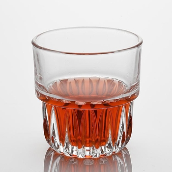 Pahare din sticlă transparente, pentru whisky, bere și apă, stivuibile - accesorii pentru barul de acasă