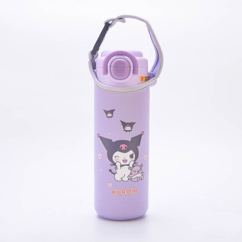 Husă portabilă pentru pahar cu mâner, 500 ml, design desen animat, husă protector din material textil pentru apă sau ceai, pentru copii