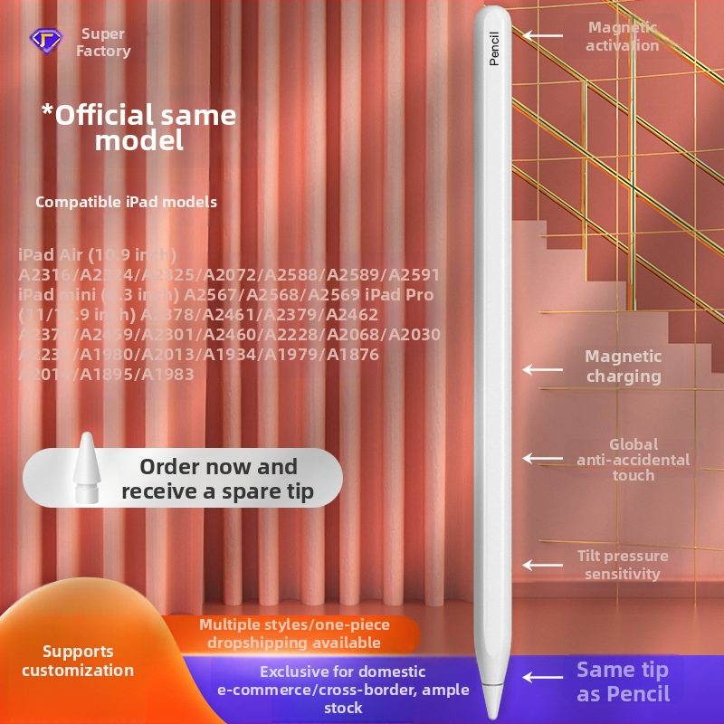 Mágneses töltésű iPad stylus – Kompatibil az Apple Pencil-le, iPad és érintőképernyős eszközökhöz