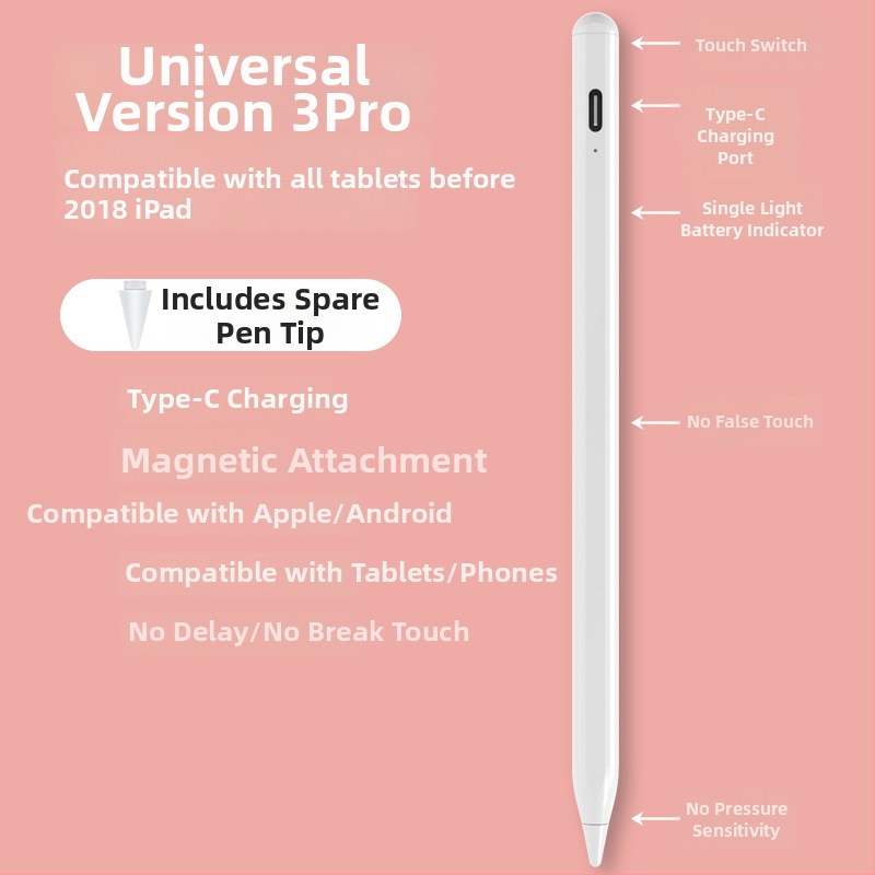 Mágneses töltésű iPad stylus – Kompatibil az Apple Pencil-le, iPad és érintőképernyős eszközökhöz