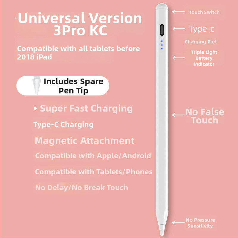 Mágneses töltésű iPad stylus – Kompatibil az Apple Pencil-le, iPad és érintőképernyős eszközökhöz