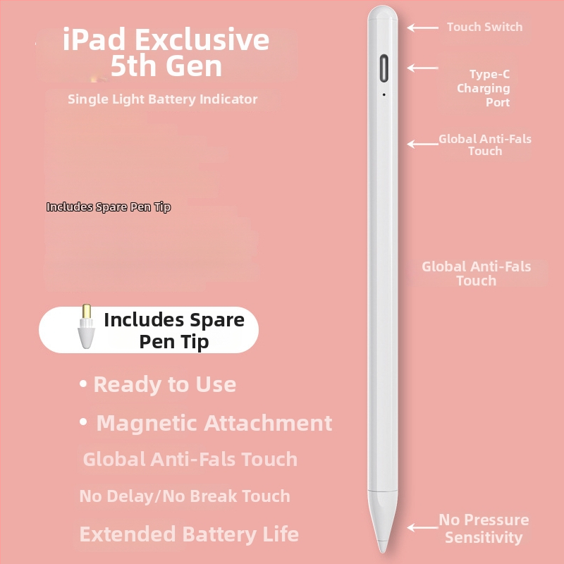 Mágneses töltésű iPad stylus – Kompatibil az Apple Pencil-le, iPad és érintőképernyős eszközökhöz