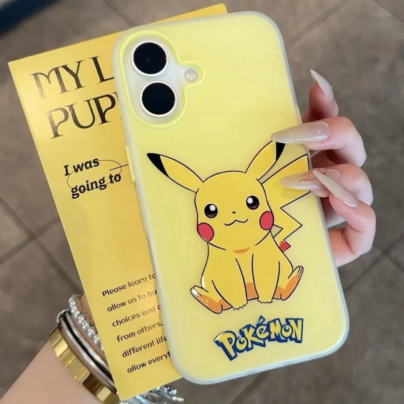 Pokémon anime 2-u-1 jelly futrola za iPhone 11–14 Pro/Pro Max, matni dojam, zaštita od padova