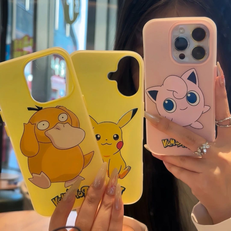 Pokémon anime 2-u-1 jelly futrola za iPhone 11–14 Pro/Pro Max, matni dojam, zaštita od padova