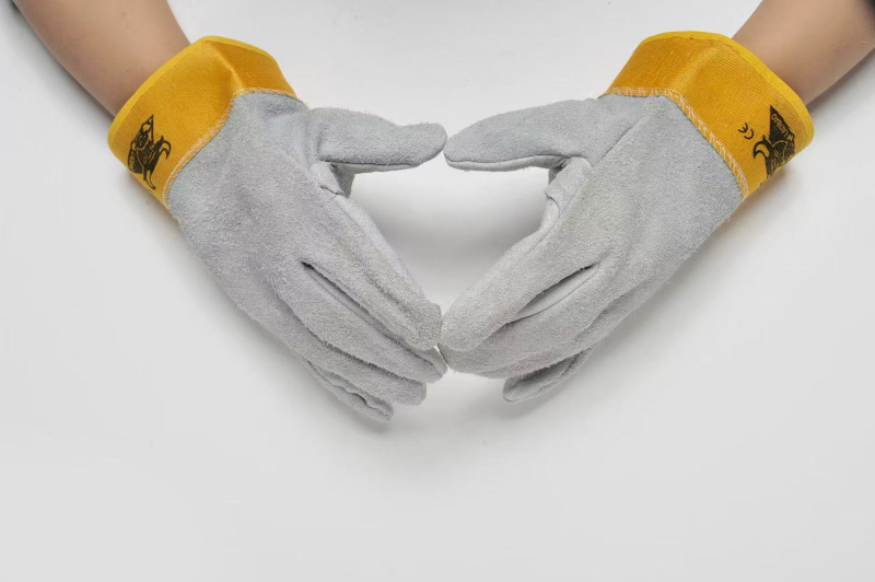 Welding Beast γάντια συγκόλλησης, διπλό δέρμα βοδινού, θερμοανθεκτικά, ανθεκτικά στη φθορά και πυρίμαχα