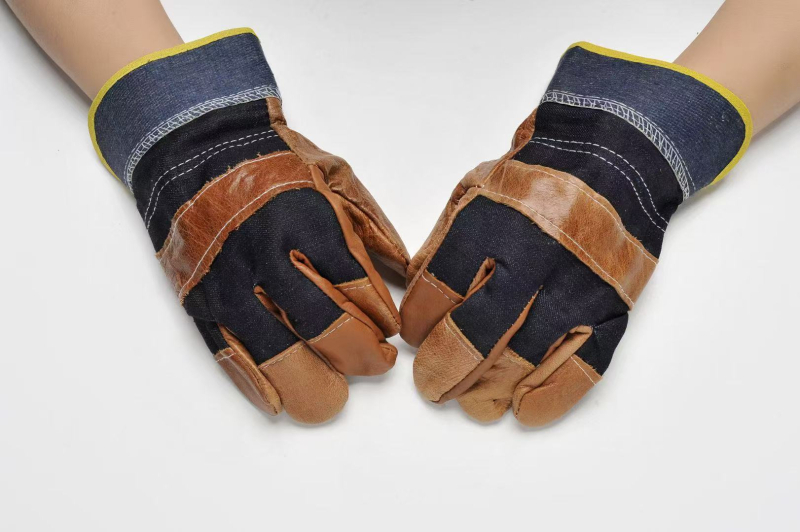 Welding Beast γάντια συγκόλλησης, διπλό δέρμα βοδινού, θερμοανθεκτικά, ανθεκτικά στη φθορά και πυρίμαχα