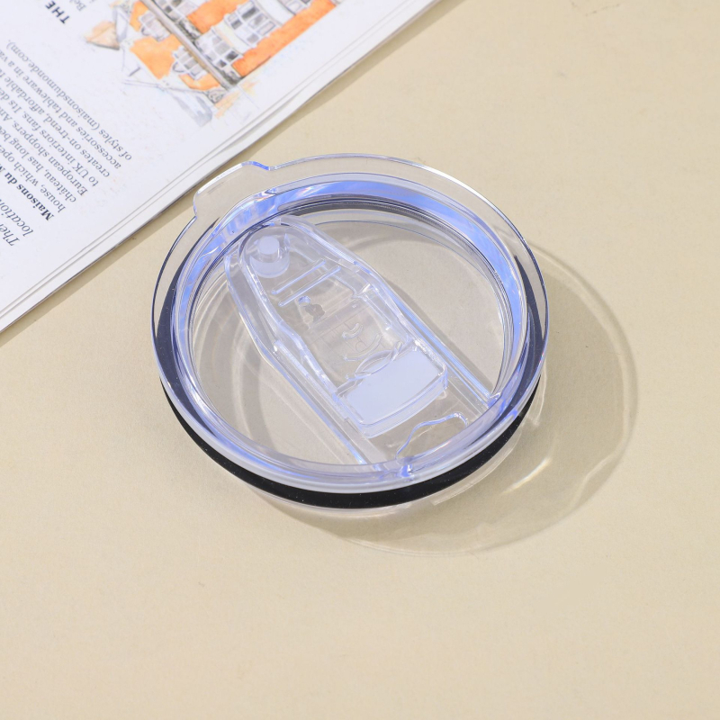 Cap din plastic transparent pentru pahare de mașină 20oz/30oz, capac cu apăsare și capac pentru pai