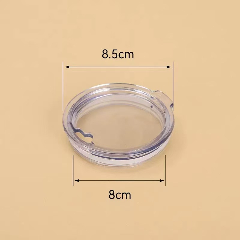Cap din plastic transparent pentru pahare de mașină 20oz/30oz, capac cu apăsare și capac pentru pai