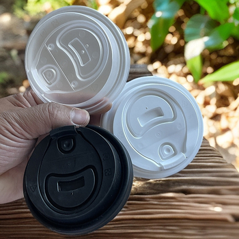 Cap de pahar pliabil, etanș la scurgeri, de unică folosință — pentru ceai cu lapte și cafea fierbinte, capac de tip fluture din PP pentru pahare de carton