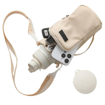 Geantă pentru sticlă de apă pentru activități în aer liber, curea universală crossbody, suport pentru pahar și husă izolatoare pentru sticlă