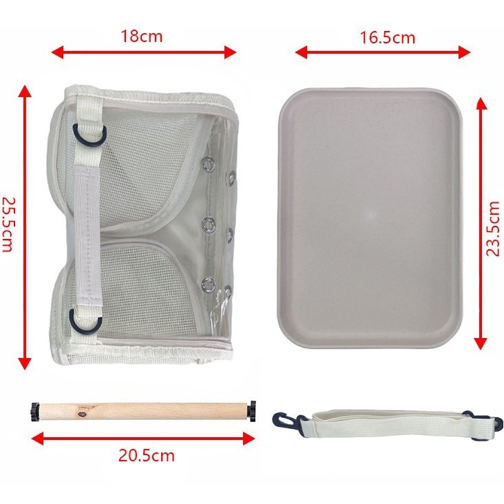 Geantă portabilă transparentă pentru papagal, pentru ieșiri, rucsac pentru păsări, pliabil, curea cross-body, cu design anti-evadare