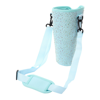 Husă izolatoare pentru pahar termic decorată cu diamante, 40oz, pentru mașină, anti-alunecare, protecție împotriva arsurilor