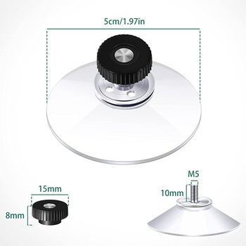 Good 40mm διαφανής suction cup με βίδες για κρεβάκι γάτας, 304 διαφανές παξιμάδι με βίδα, M4/M8