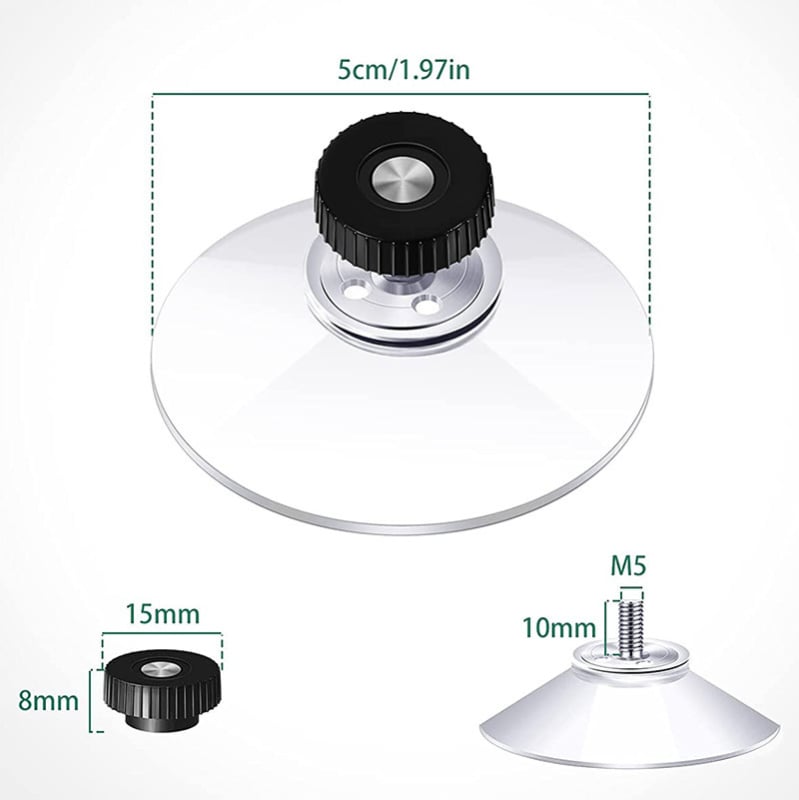 Good 40mm διαφανής suction cup με βίδες για κρεβάκι γάτας, 304 διαφανές παξιμάδι με βίδα, M4/M8