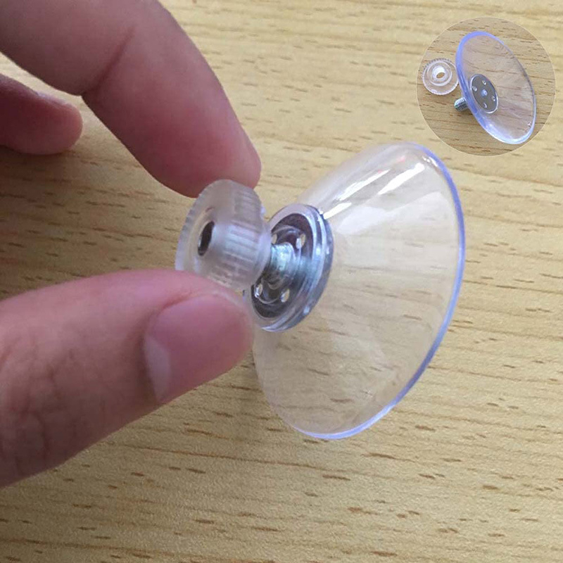 Good 40mm διαφανής suction cup με βίδες για κρεβάκι γάτας, 304 διαφανές παξιμάδι με βίδα, M4/M8