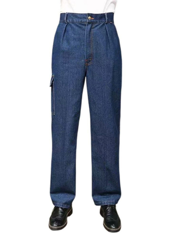 Antisztatikus denim munkanadrág hegesztőknek, téli fleece-béléssel