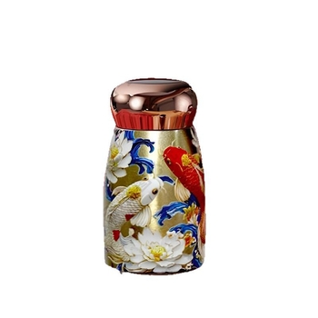 Termos mini cu afișaj de temperatură, în stil chinezesc, pentru femei, din oțel inox 316, pentru utilizare în aer liber și acasă