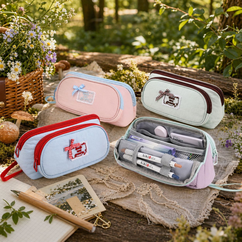 Penar magnetic colorat în stil retro, cutie de papetărie în stil coreean pentru fete, cadou pentru elevi, suvenir premium pentru Ziua Copilului