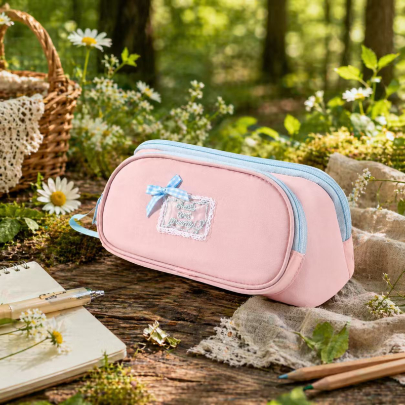 Penar magnetic colorat în stil retro, cutie de papetărie în stil coreean pentru fete, cadou pentru elevi, suvenir premium pentru Ziua Copilului