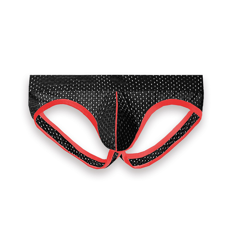 Muški prorezani tangi s niskim strukom, Ice Silk najlon, elastičan, tijesan, udoban
