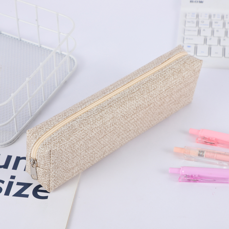 Penar pentru creioane în stil minimalist Instagram, culoare solidă, rezistent la pete, organizator compact și portabil pentru rechizite, pentru examene