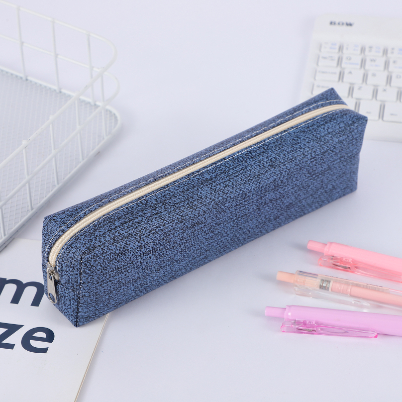 Penar pentru creioane în stil minimalist Instagram, culoare solidă, rezistent la pete, organizator compact și portabil pentru rechizite, pentru examene