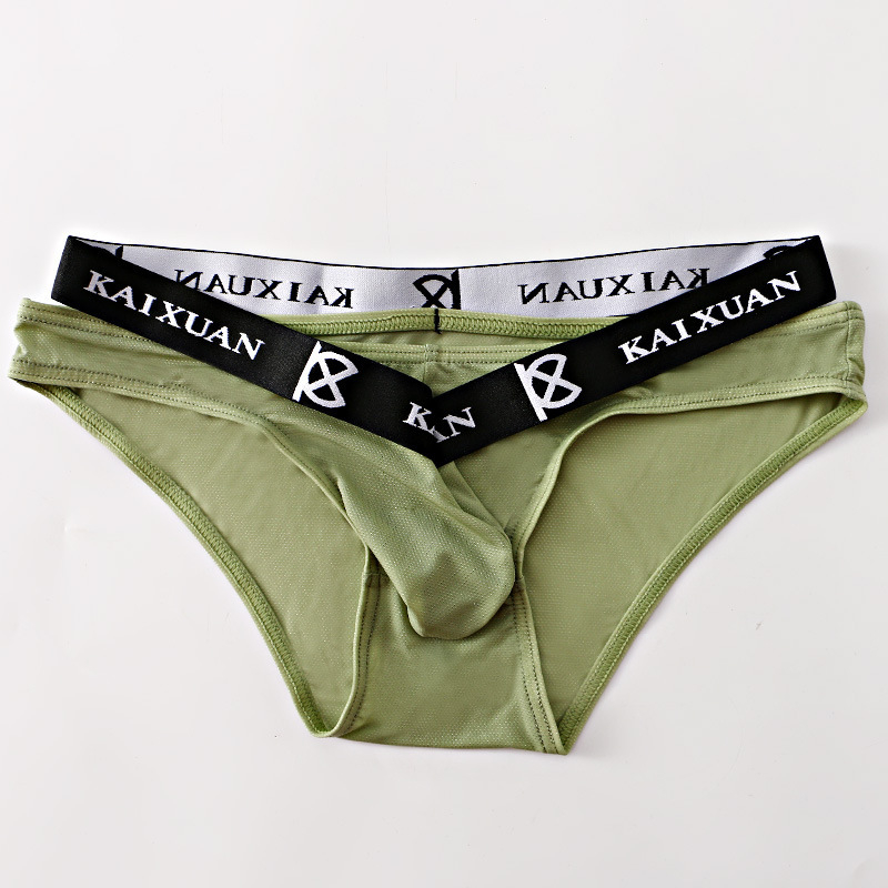 Novi muški thong od ice silk, prozračno ljetno donje rublje u jednobojnoj boji