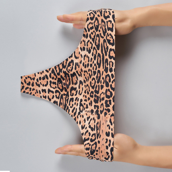 Muške tangice od Ice Silk s leopard uzorkom, 3D izbočenje, bez šavova, niski struk