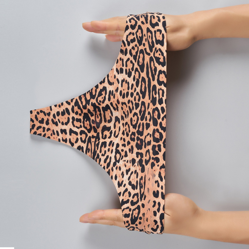 Muške tangice od Ice Silk s leopard uzorkom, 3D izbočenje, bez šavova, niski struk
