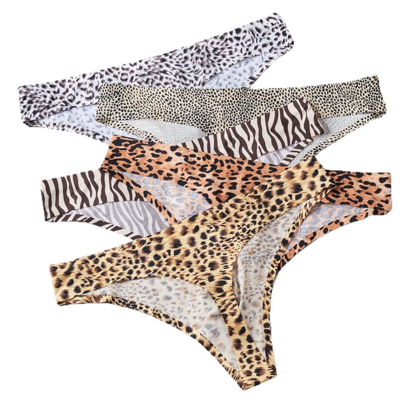 Muške tangice od Ice Silk s leopard uzorkom, 3D izbočenje, bez šavova, niski struk