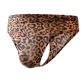 Muške tangice s leopard printom, niski struk, bešavne