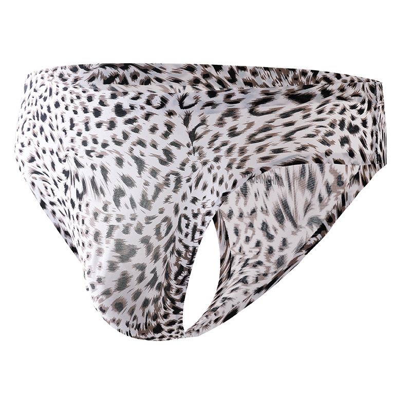 Muške tangice s leopard printom, niski struk, bešavne