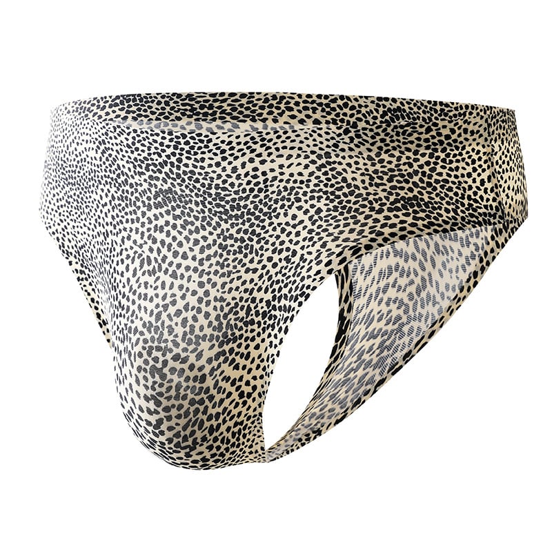 Muške tangice s leopard printom, niski struk, bešavne