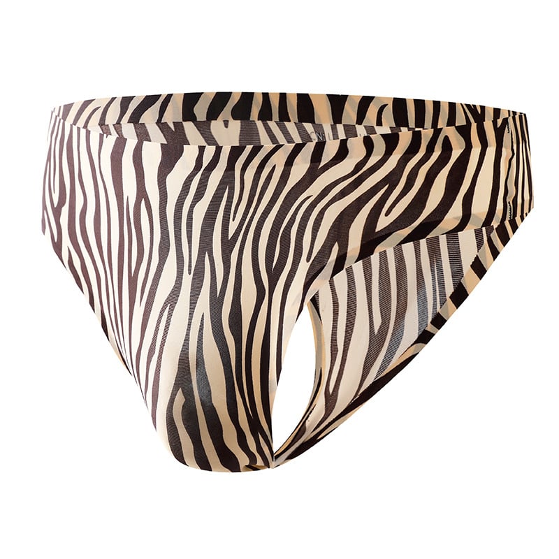 Muške tangice s leopard printom, niski struk, bešavne