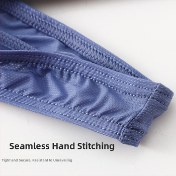 Muški tanga od prozračne mrežaste tkanine ice silk, udoban i seksi za ljeto
