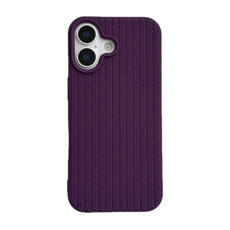 Minimalistička jednobojna torbica za iPhone 17 Pro Max s pletenom teksturom, 360° zaštita, protuklizna površina, kompatibilna s iPhone 16 Pro i iPhone 15/14