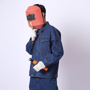 Denim radni komplet za muškarce i žene, pojačani zavarivački kombinezon za tvornicu, gradilište, popravak automobila i električarsku radionicu