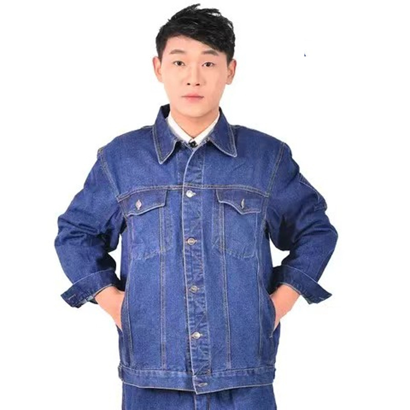 Denim radni komplet za muškarce i žene, pojačani zavarivački kombinezon za tvornicu, gradilište, popravak automobila i električarsku radionicu