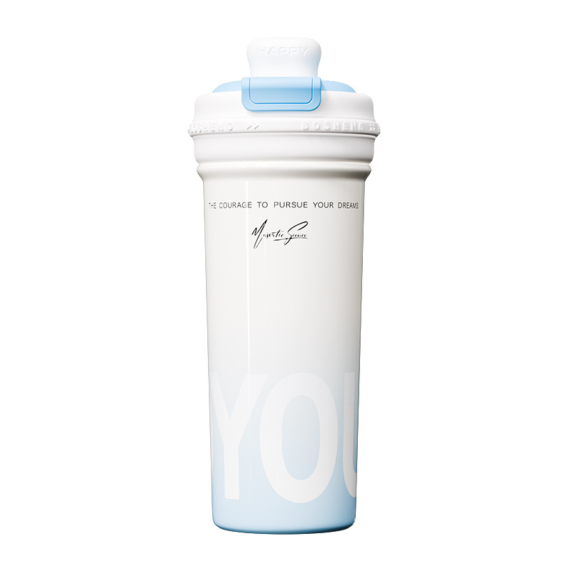 Termos minimalist din oțel inoxidabil 316 cu pai, pentru mașină, pahar dublu
