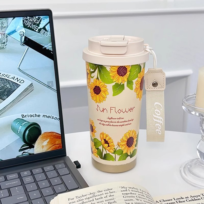 Set de căni izolate din oțel inoxidabil pentru cupluri — căni de birou portabile pentru cafea și apă, pentru exterior